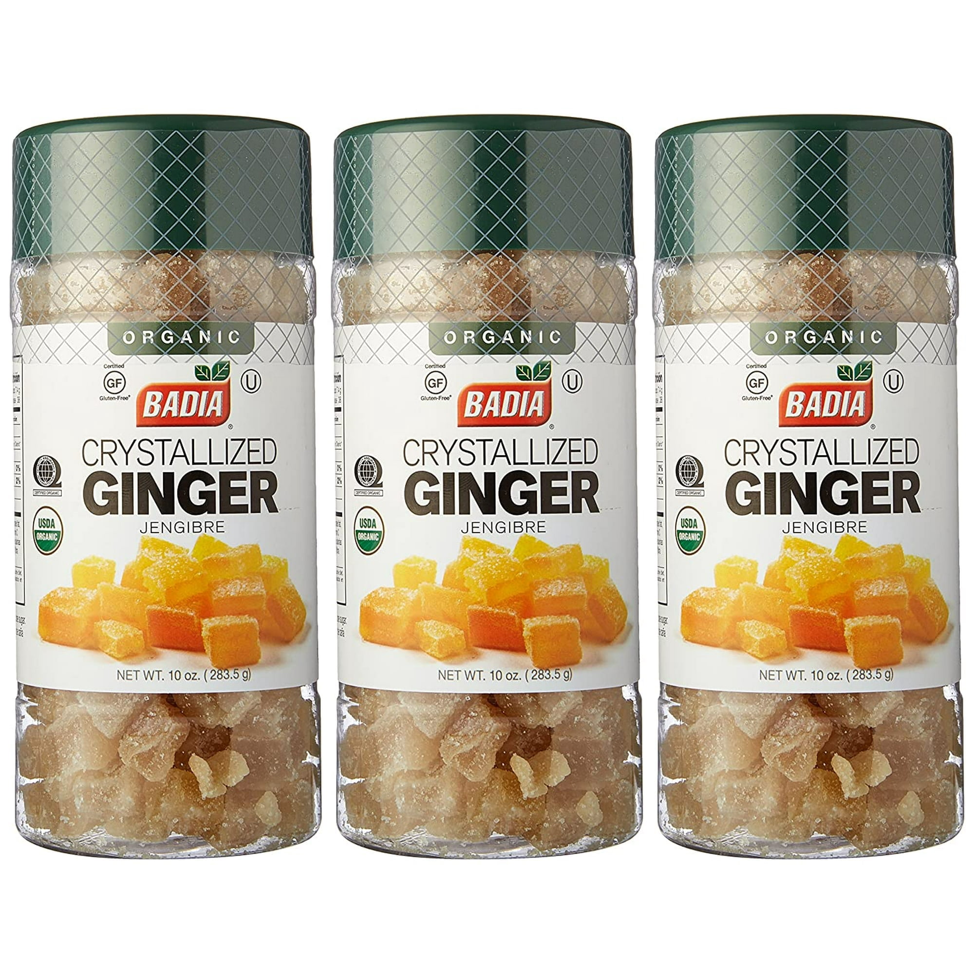 Badia Crystallized Ginger 10 Oz Pack Of 3