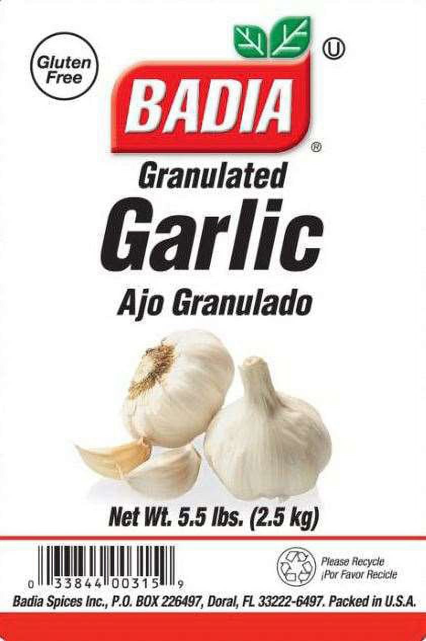 Badia Granulated Garlic, 5.5 Pounds, 4 Per Case