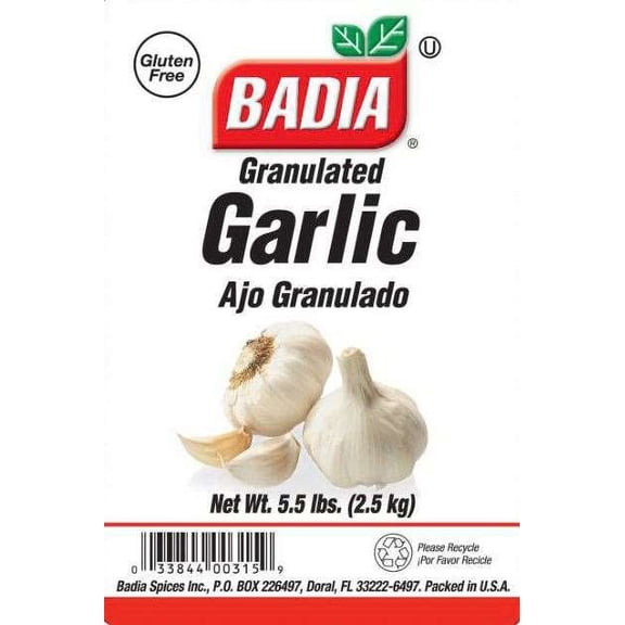 Badia Granulated Garlic, 5.5 Pounds, 4 Per Case