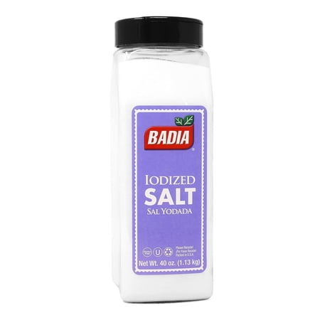 Badia Iodized Salt, Essential Kitchen Salt for Cooking, Baking, 40 oz