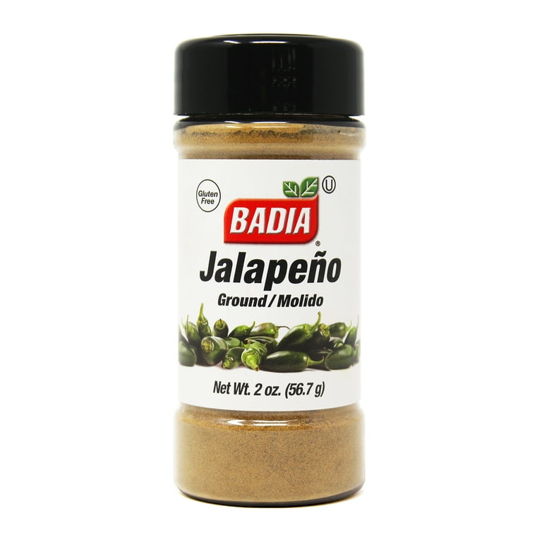 Badia 2 oz Ground Jalapeno Bottle, Crushed Mexican Spice Seasoning