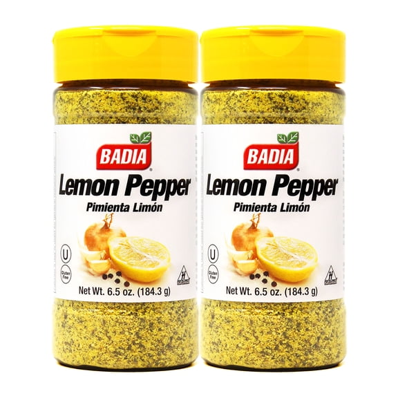 Badia Lemon Pepper Seasoning, 6.5 oz - Palatize Pack of 2