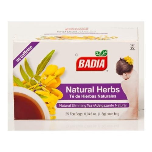 Badia - Natural Herbs Tea - 25 Bg, Case of 10