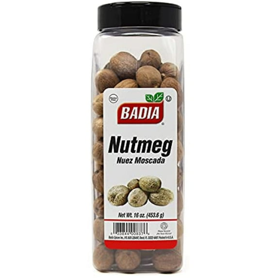 Badia Nutmeg Whole, 16 Ounce