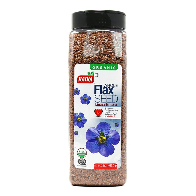 Badia Organic Whole Flax Seeds, 22 Oz - Walmart.com