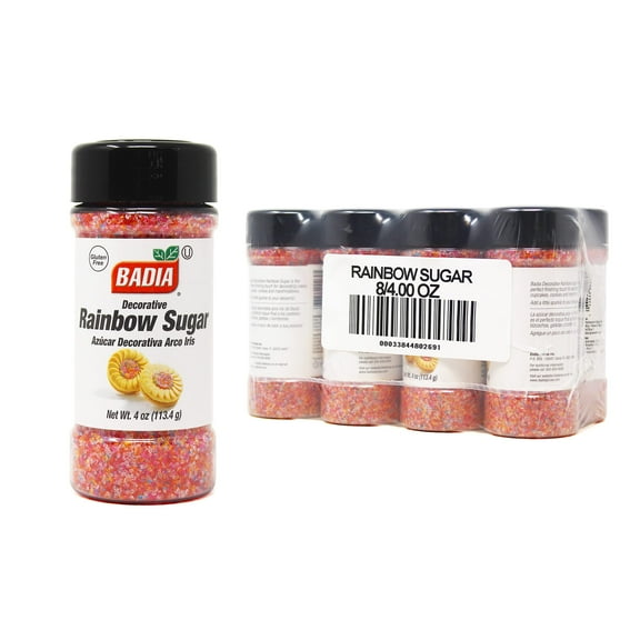 Badia Rainbow Sugar, 4 Oz (Pack Of 8)