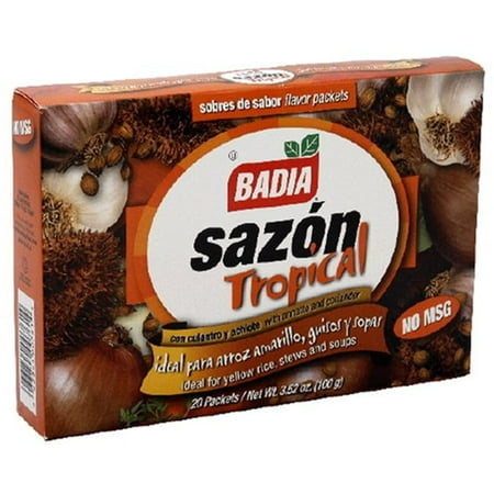 Badia Sazon Tropical (No Msg), 3.52-Ounce Boxes (Pack Of 6)