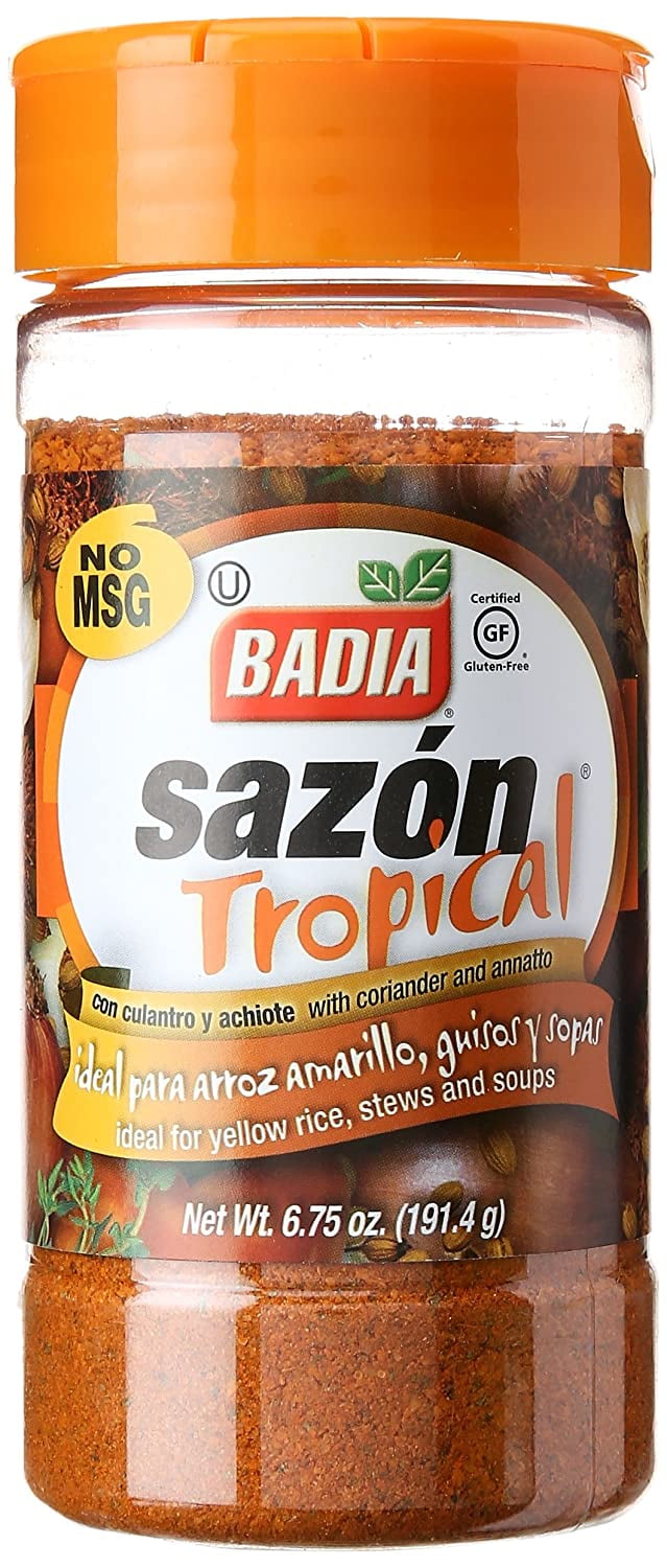 Badia Sazon Tropical with Coriander and Annatto, 6.75 oz