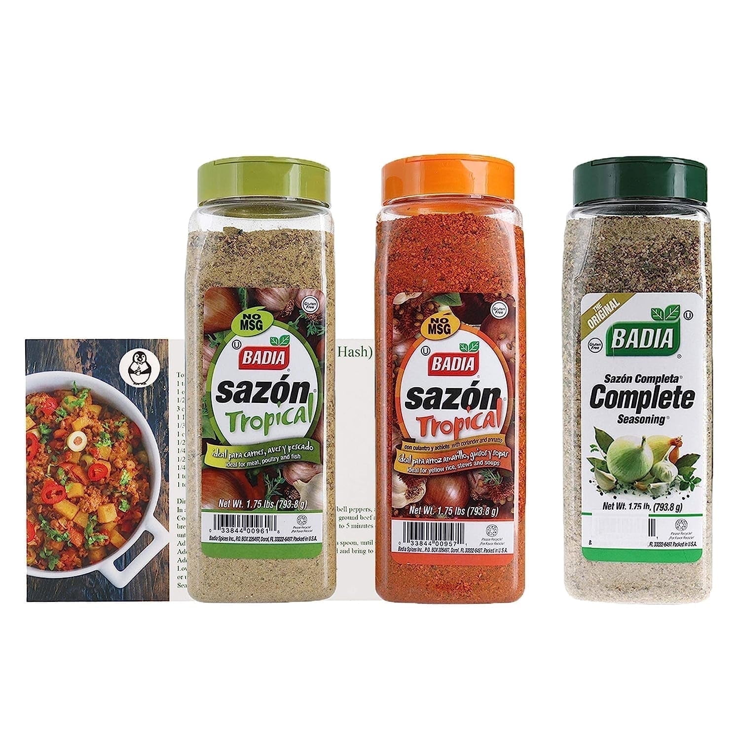Badia Sazon Tropical and Complete Seasoning Bundle - 3 Pack, 1.75 lbs ...