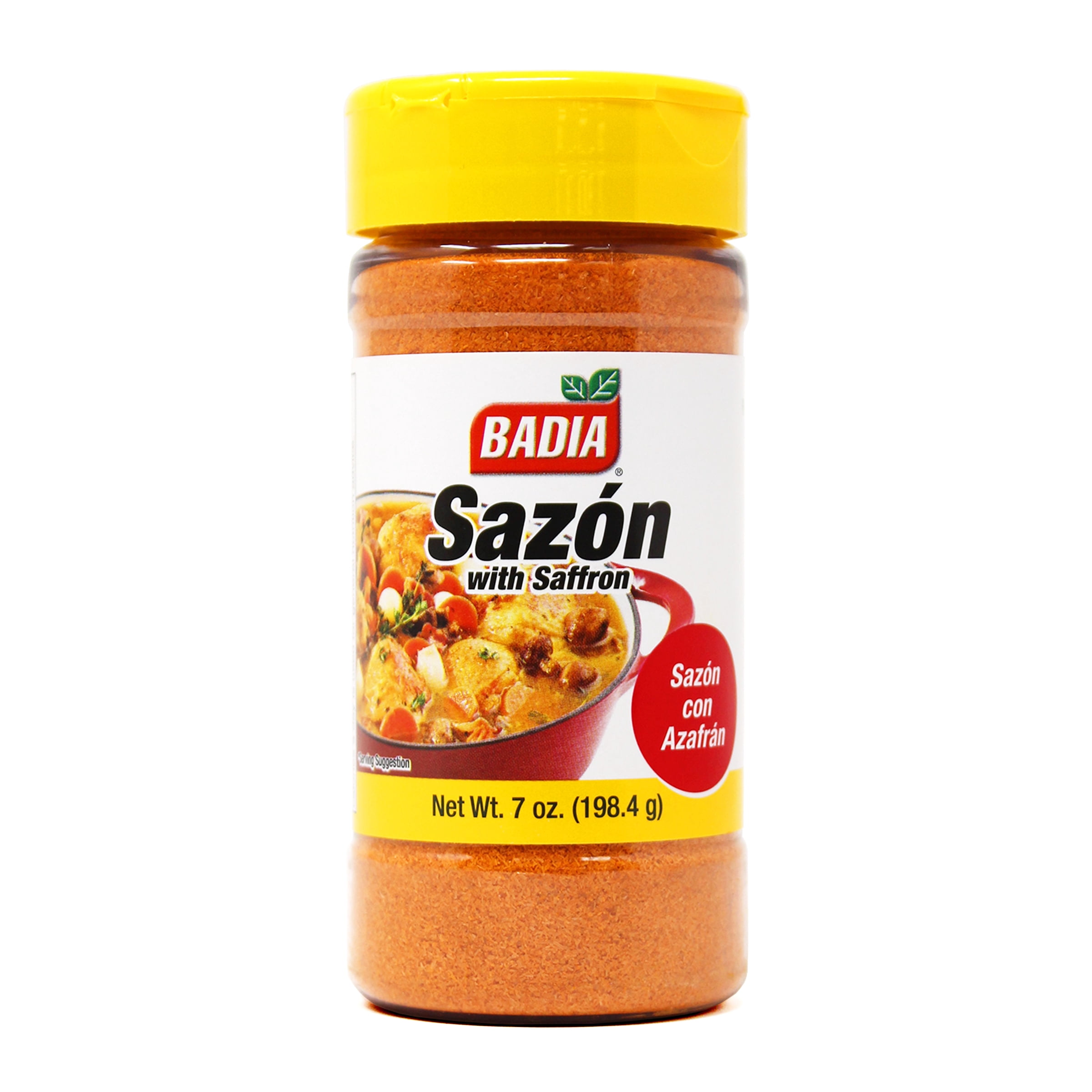 Badia Sazon with Azafran, 7 oz Bottle