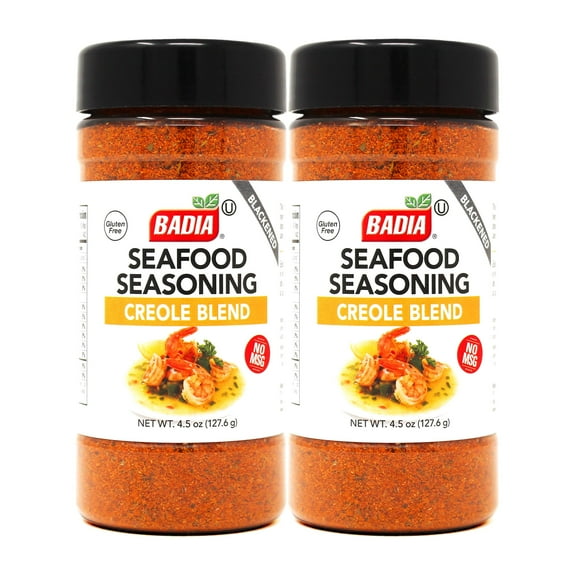 Badia Seafood Seasoning, Blackened Creole Blend, 4.5 oz - Palatize Pack of 2