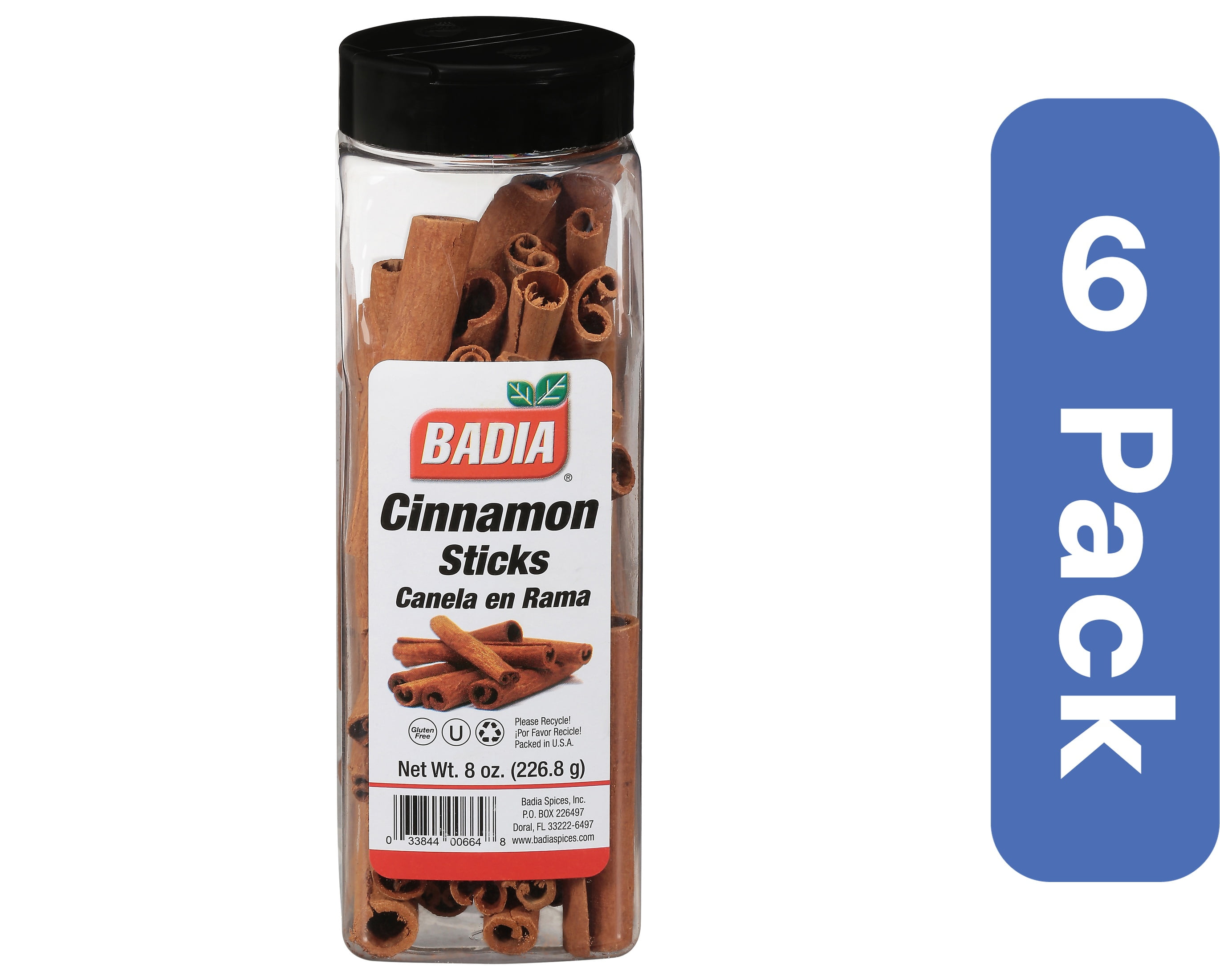Badia Spice Cinnamon Sticks 8 oz (Pack Of 6)
