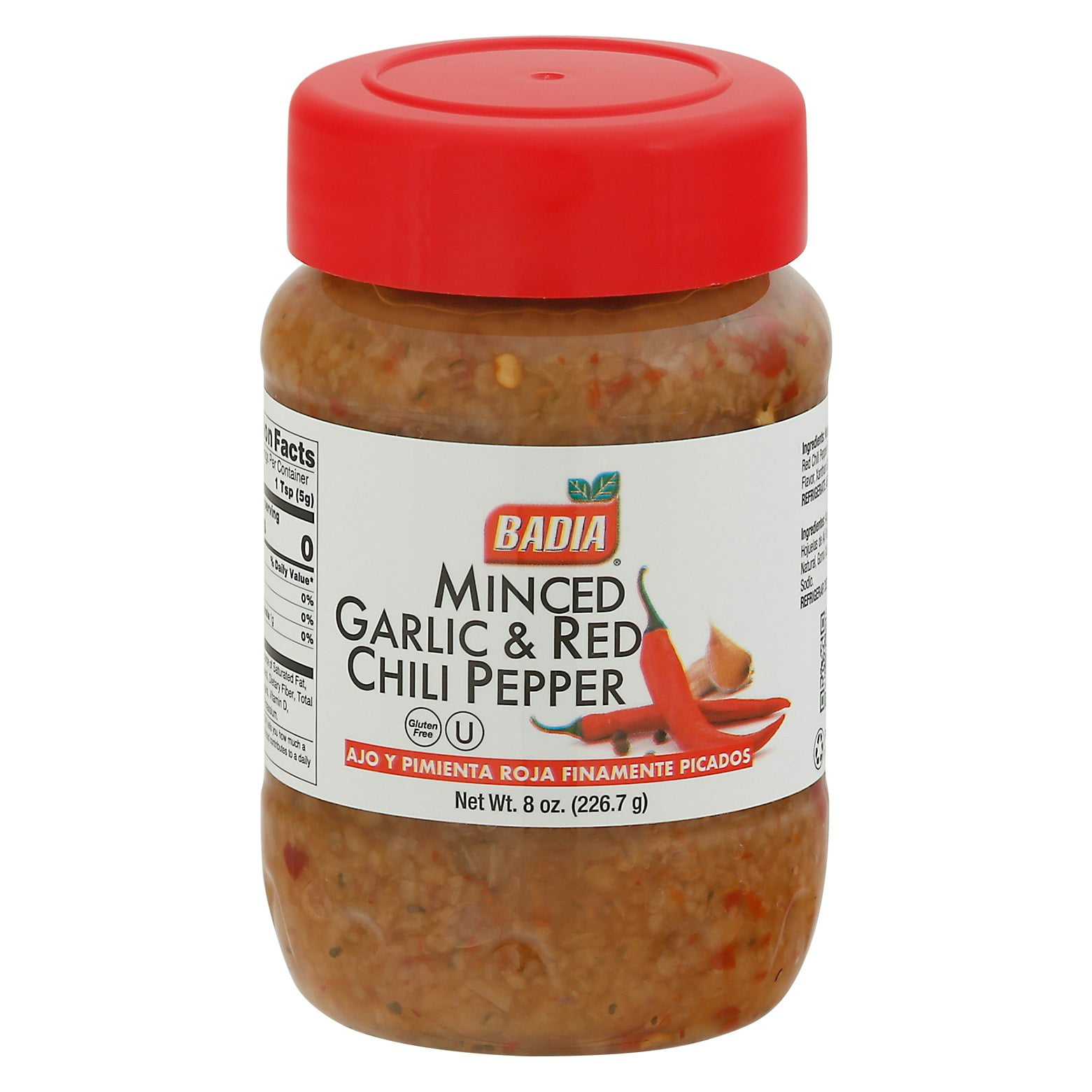 Badia Spice Garlic Minced Red Chili 8 oz (Pack Of 12)