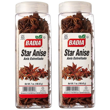 Badia Star Anise. 7 Oz . Large Container. Pack Of 2