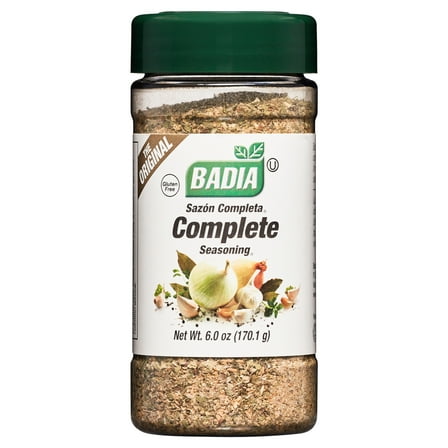 Badia Complete Seasoning, 6 oz - All Purpose Spice Blend of Garlic, Onion, Salt, Pepper, Herbs & Spices, Gluten Free