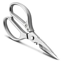 Badiano 1 Pack Kitchen Scissor,Heavy Duty Stainless Steel Multi-Purpose Kitchen Shear, Sliver