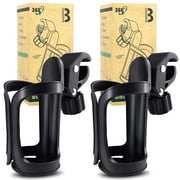 Badiano 2 Pack Black Stroller Wheelchair Cup Bottle Holder,5.91" Length,2.56" Height,0.48 lbs Weight