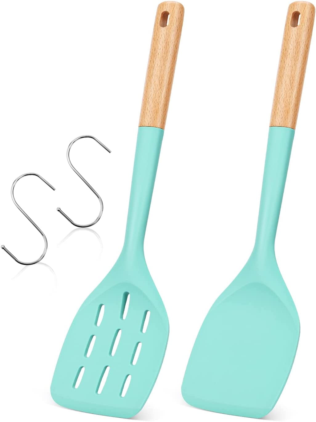  Exceliy 2 Sets Pastry Brushes with Wooden Handle