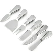 Badiano 6 Pack Small Metal Cheese Knife Fork Set for Charcuterie Slice Spread,1.18",Silver, 0.6 lbs