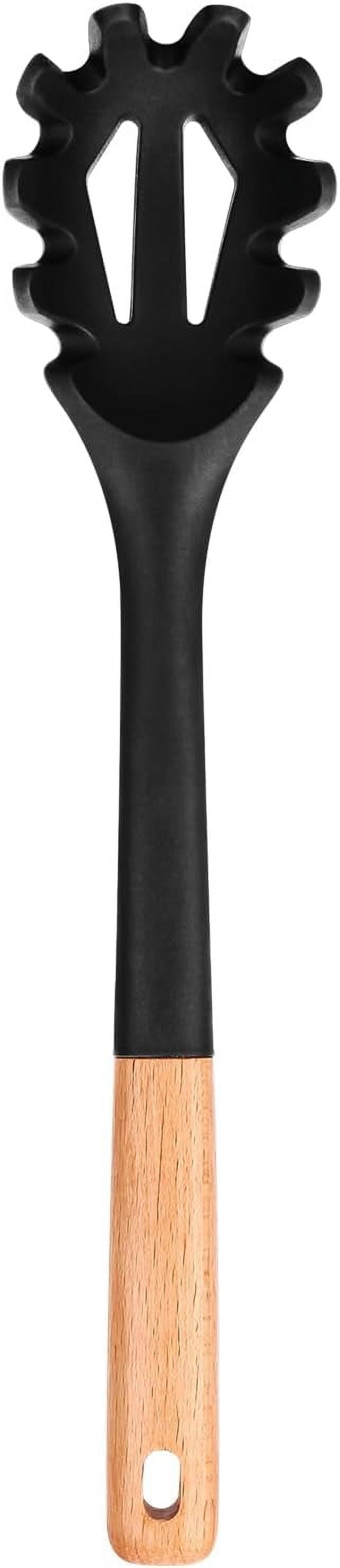 WYN 4pcs Kitchen Pasta Server Fork Reusable Cooking Food Fork Washable Large Fork Ergonomic Food