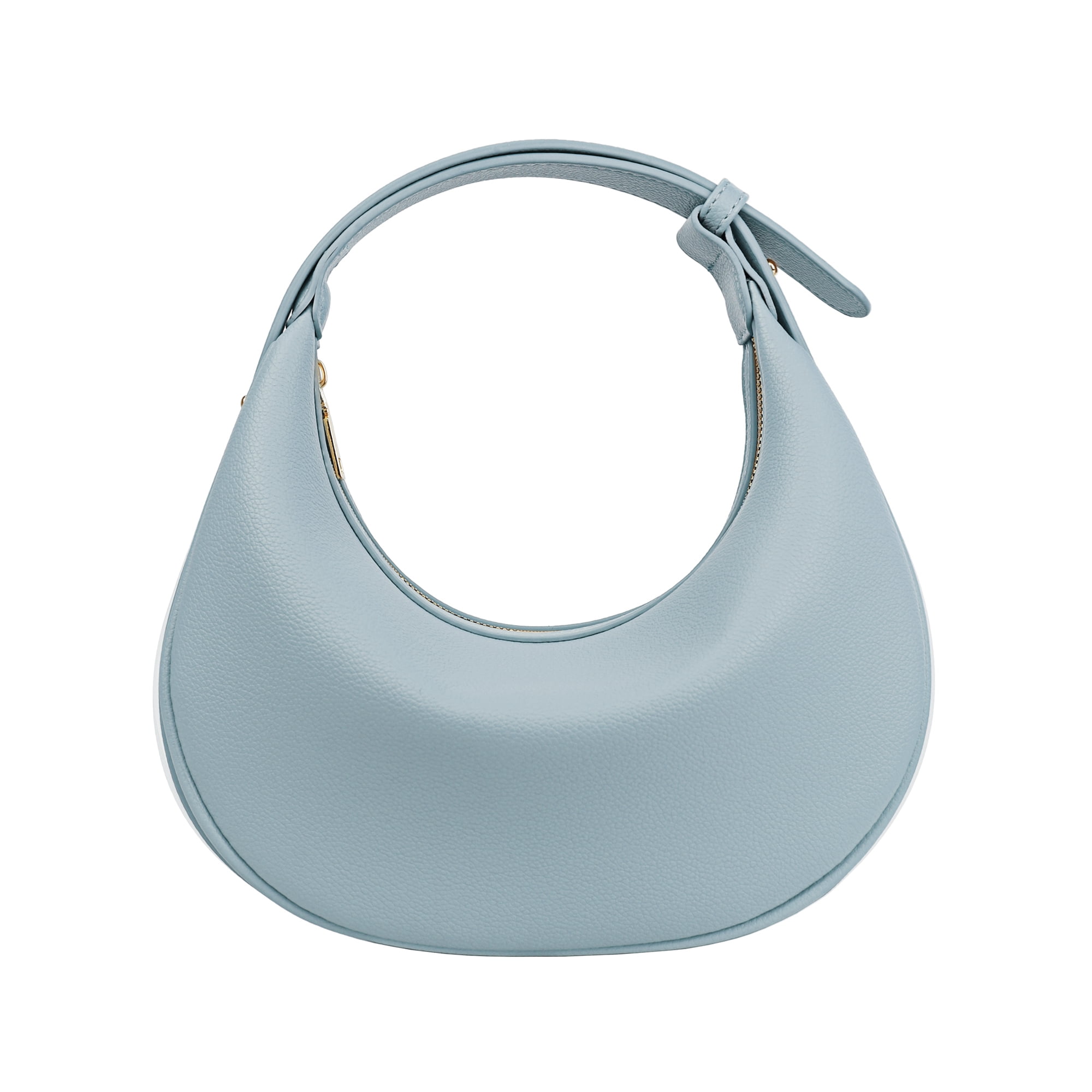 Badiya Crescent Shoulder Bag for Women Trendy Leather Crossbody Hobo Purse Vegan Clutch Handbag with 3 Adjustable Strap