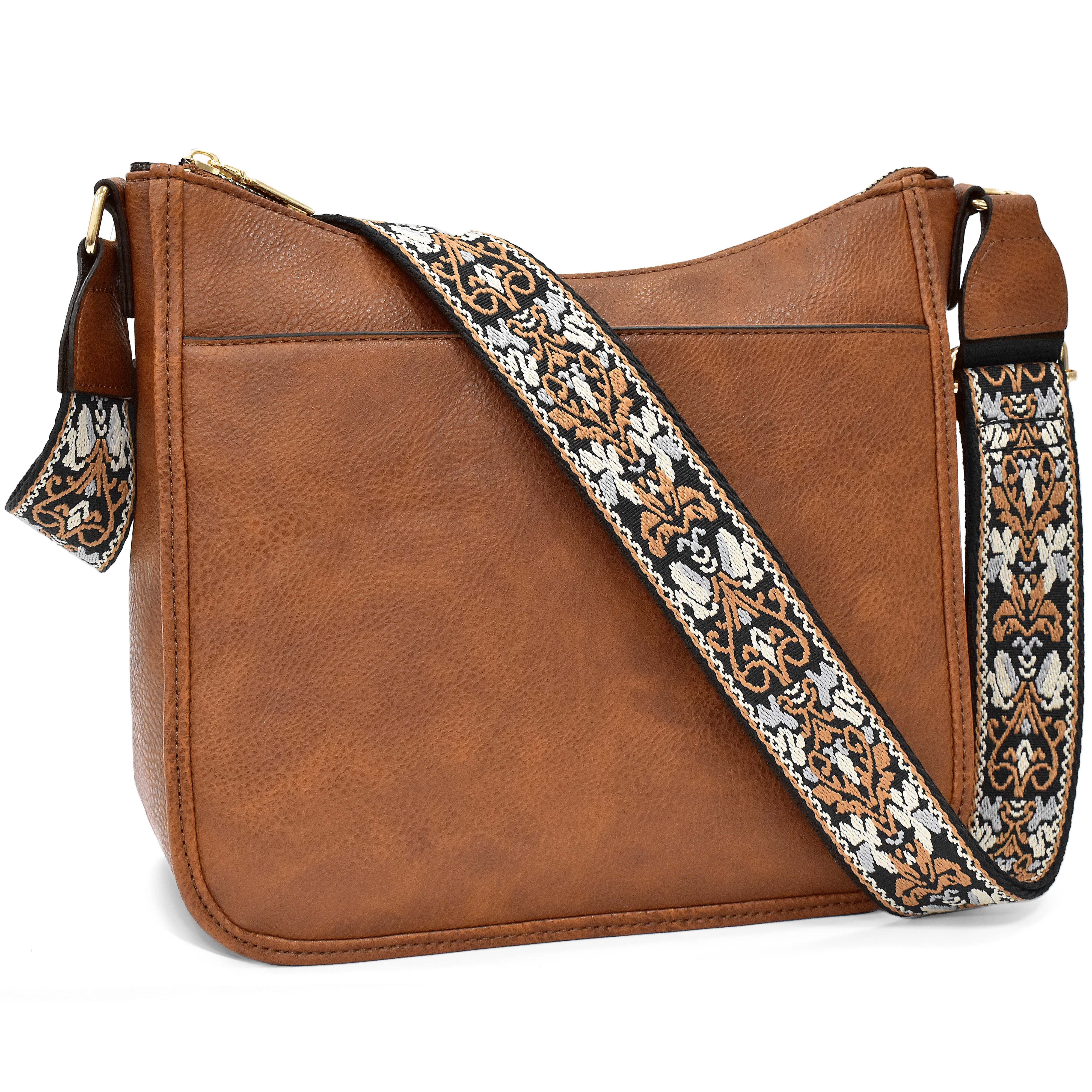 Badiya Crossbody Bags for Women Trendy Vegan Leather Hobo Handbags With Adjustable Strap Shoulder Bucket Bags