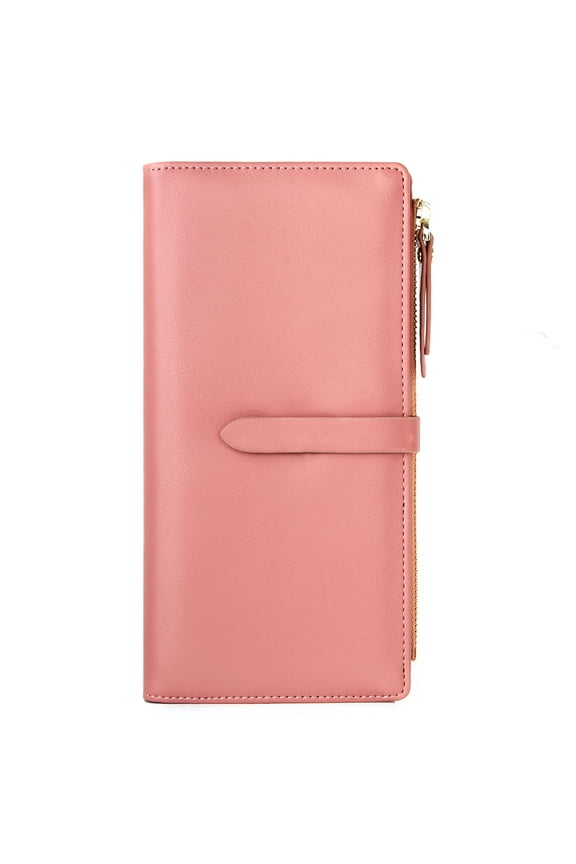 Ultra Slim Wallet Credit Card Holder Thin Bifold Clutch Wallets with Zipper Pocket for Women