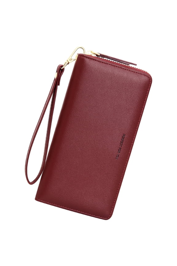 Wallets for Women Large Capacity PU Leather Credit Card Holder Clutch Wristlet Wallet