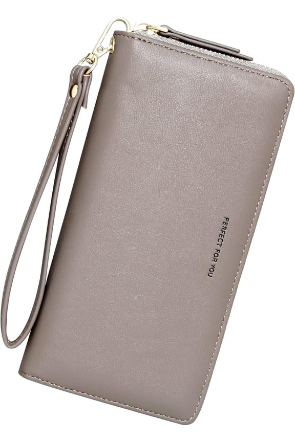 Wallets for Women Large Capacity PU Leather Credit Card Holder Clutch Wristlet Wallet