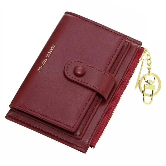 Badiya Women Slim Wallet And RFID Card Case with Zipper Coin Pouch