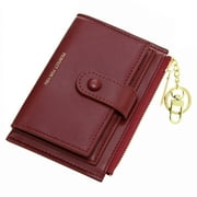 Badiya Women Slim Wallet And RFID Card Case with Zipper Coin Pouch