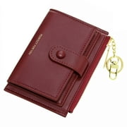 Badiya Women Slim Wallet And RFID Card Case with Zipper Coin Pouch