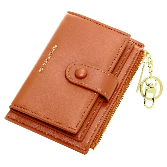 Badiya Women Slim Wallet And RFID Card Case with Zipper Coin Pouch