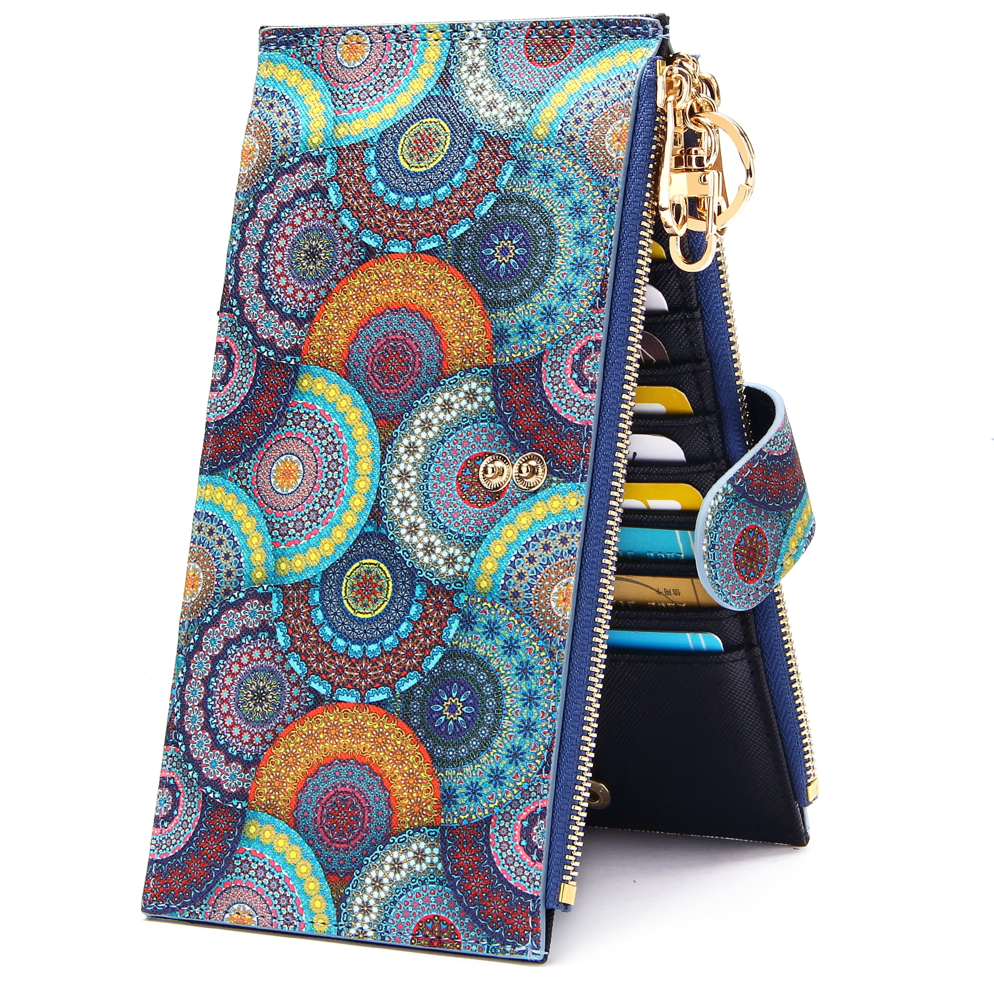 Badiya Women Wallets RFID Blocking Large Capacity Slim Bifold Multi ...