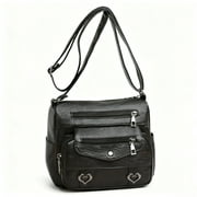 BADIYA Women's Soft Leather Shoulder Bags Classic Casual Crossbody Bag for Female Purses for Women Leather Tote Bag for Women