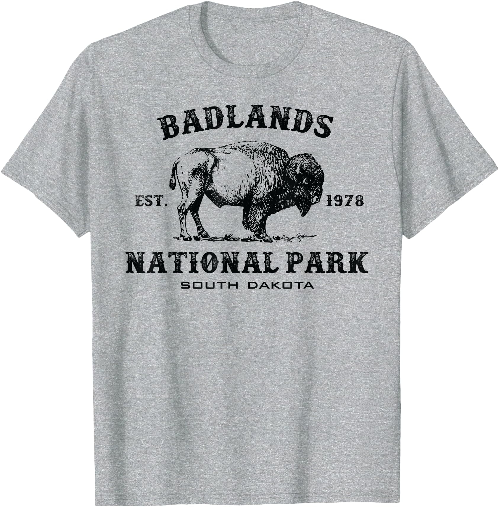 Badlands National Park South Dakota American Bison Souvenir T-Shirt ...