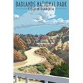 thumbnail image 1 of Badlands National Park, South Dakota  Road Scene, Unframed Art Print Wall Art by Lantern Press Sold by Art.Com, 1 of 4