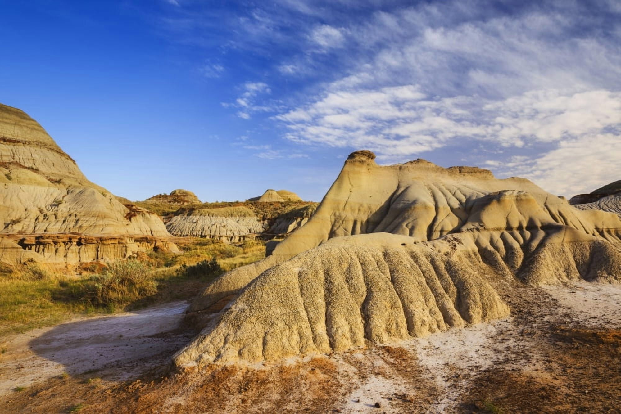 Badlands landscape Dinosaur Provincial Park Alberta Canada Canvas Art - Ken Gillespie Design Pics (38 x 24)