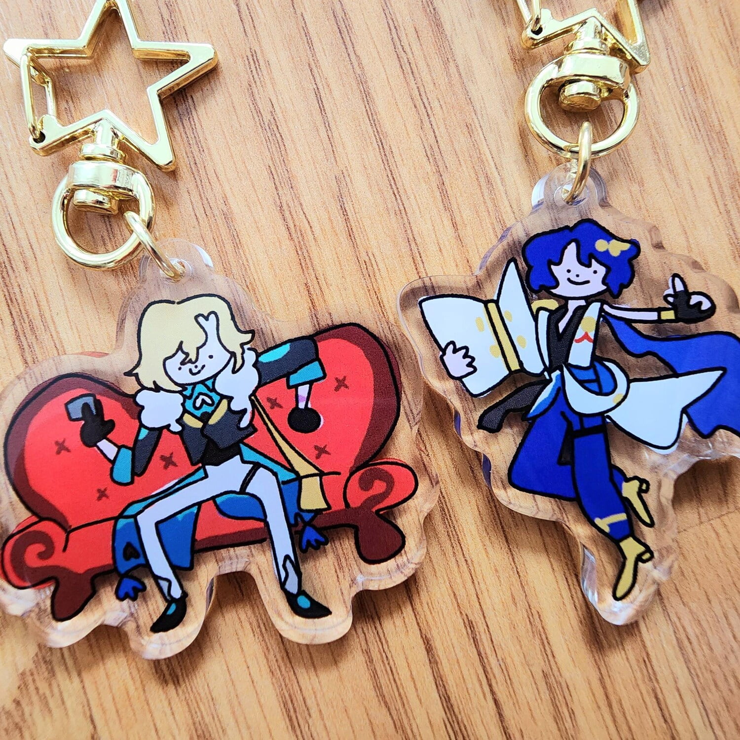 Double Keychain Badly Drawn Ratiorine Charms | 2in Acrylic | Double Sided Print | HSR ...