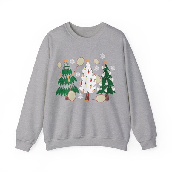 Badminton Christmas Tree Sweatshirt, Gift for Badminton Lover