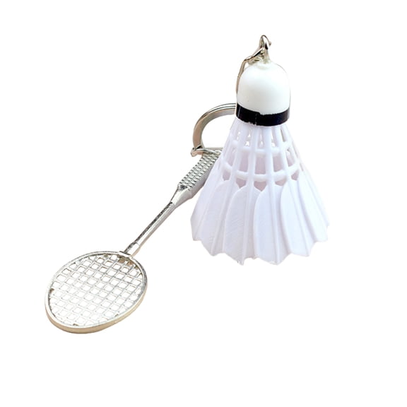 Badminton Keychain Sports Racket Keyring Fashionable Key Accessory Unique Handmade Gift for Sports Lover and Friend
