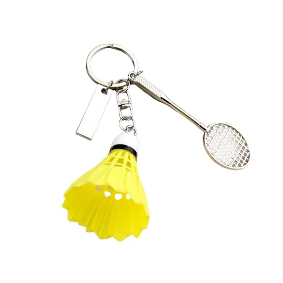 Badminton Keychain Sports Racket Keyring Fashionable Key Accessory Unique Handmade Gift for Sports Lover and Friend