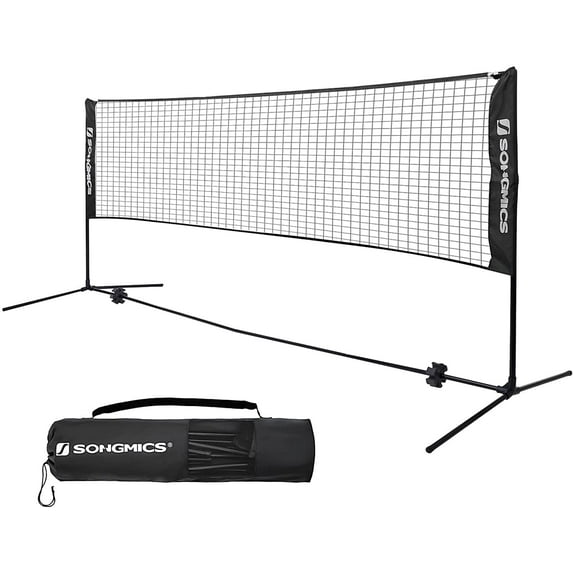 Badminton Net Set Portable Sports Set for Badminton Tennis Kids Volleyball Pickleball Easy Setup Nylon Net with Poles for Indoor Outdoor Court,10FT