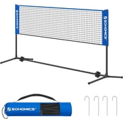 Badminton Net Set Portable Sports Set for Badminton Tennis Kids Volleyball Pickleball Easy Setup Nylon Net with Poles for Indoor Outdoor Court,10FT