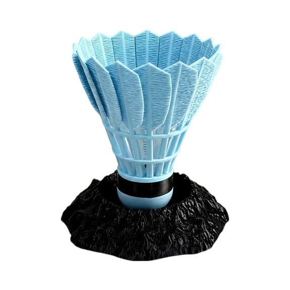 Badminton Pen Holder, Creative 3D Printed Pencil Holder for Desk, Novelty Shuttlecock Shaped Desktop Organizer and Stationery Stand, Sports Themed Decor Gift for Badminton Lover, Sky Blue
