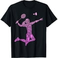 thumbnail image 1 of Badminton Player Shuttlecock Girls Women T-Shirt, 1 of 5