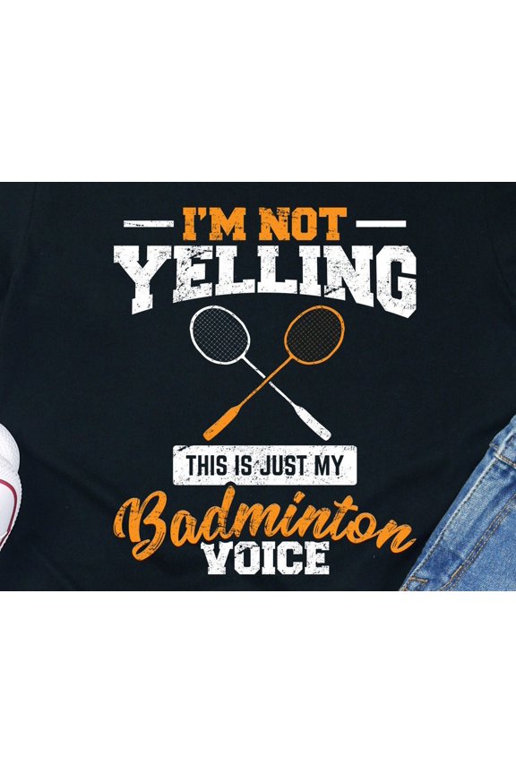 Badminton Player TShirt Funny amp39Badminton Voiceamp39 Tee