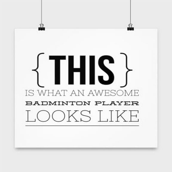 Badminton Poster - Inspirational Wall Art for Players & Fans, 13x13 Inches
