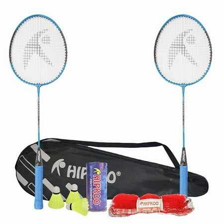 Badminton Racket Set of 2-2 Multi-Coloured Wide Body Aluminium Badminton Rackets