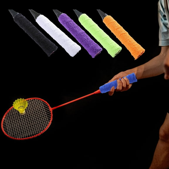 Badminton Racket Towel Grip Tape Super Absorbent Cotton Towel Skid Resist Absorb Sweat Grip Tape Handles for Tennis Badminton Racquetball Squash Baseball